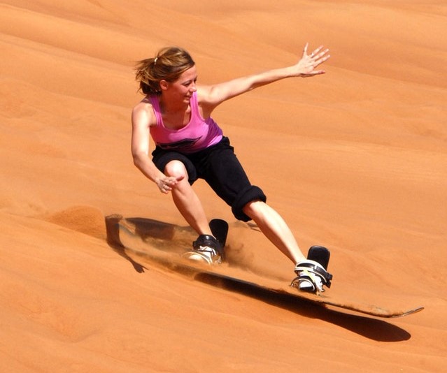 Sand-boarding is incredibly fun