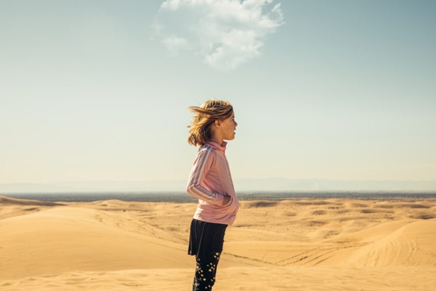 Kid in the desert