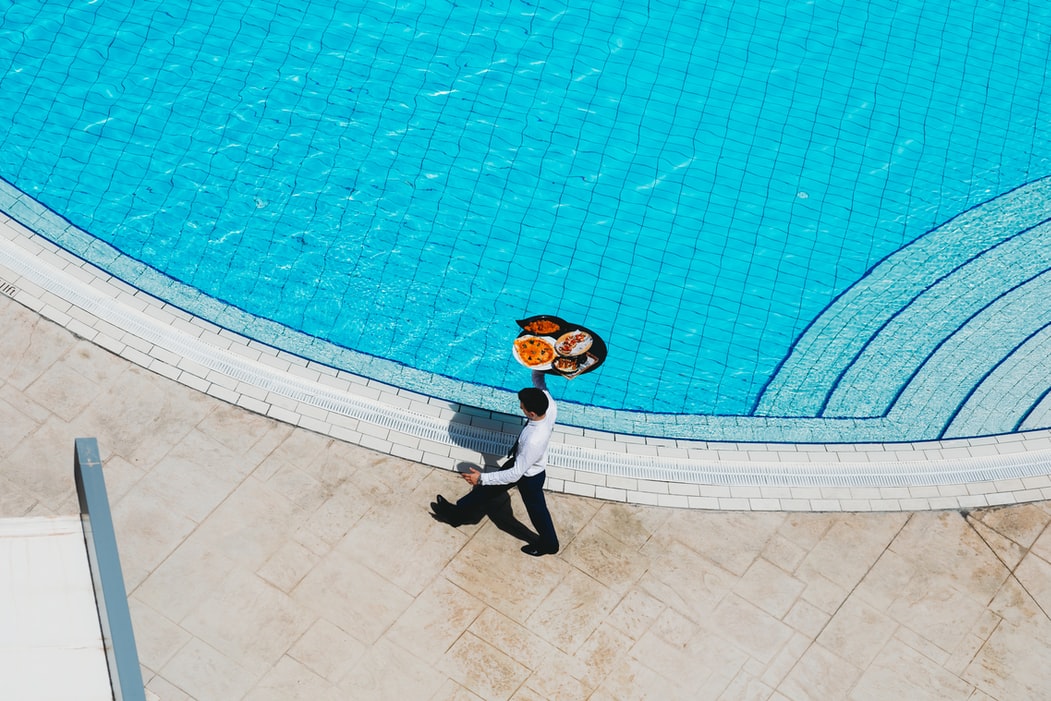 swimming pool in a hotel