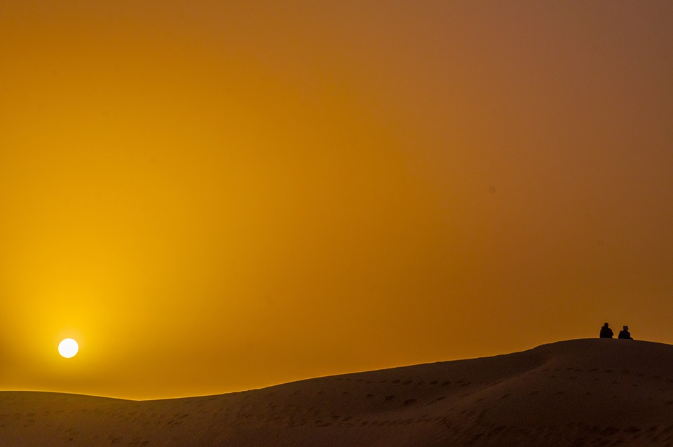 Sunset in Desert 