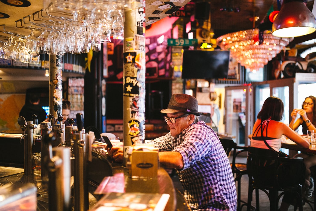 man in the bar