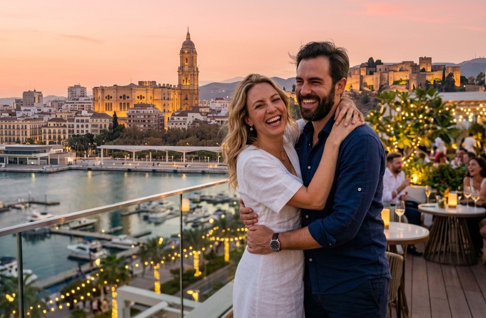 couple smiling